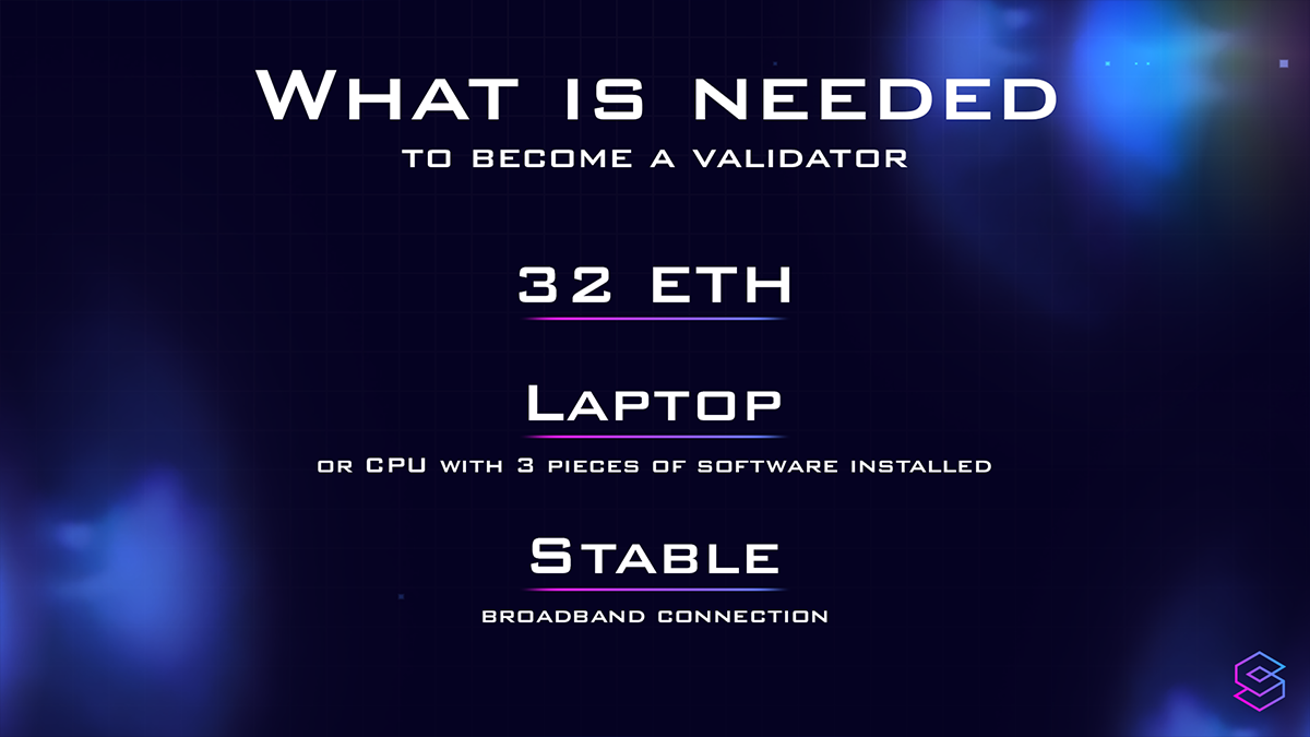 What is needed to start staking ETH